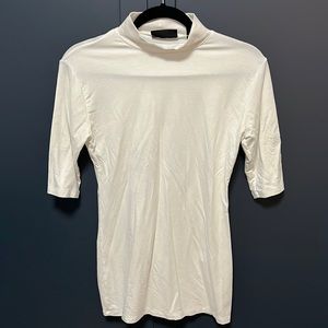 Marcella mock neck t-shirt white